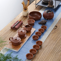 Zongtang Japanese purple sand tea set set home office living room simple whole set of Kung Fu teapot tea cup tea Sea
