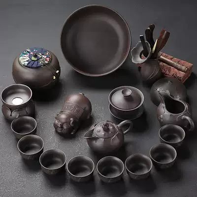 Zisha tea set set home office kung fu teapot tea cup set simple tea maker tea ceremony accessories