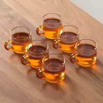 Glass teacup Tea Cup Cup Bowl double tea cup small Cup household kung fu tea set accessories high temperature resistant