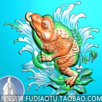 Golden Toad 75 Zhaocai Jinbao Cicada Toad Golden Cicada Three-dimensional Pu Jade Sculptures Relief Figure Sculptures jdp