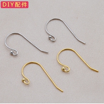 925 Pure Silver Ear Hook Silver Accessories Diy Earrings Ornament Handmade Material Ear Hook Female Ear Pendant Gold Plated