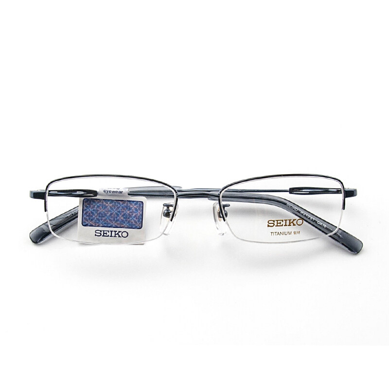 SEIKO Seiko glasses frame frame men's pure titanium black myopia optical half-frame small business ultra-light official 1061