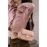 Универсальная брендовая весенняя сумка через плечо, модная розовая сумка на одно плечо с ромбовидным узором