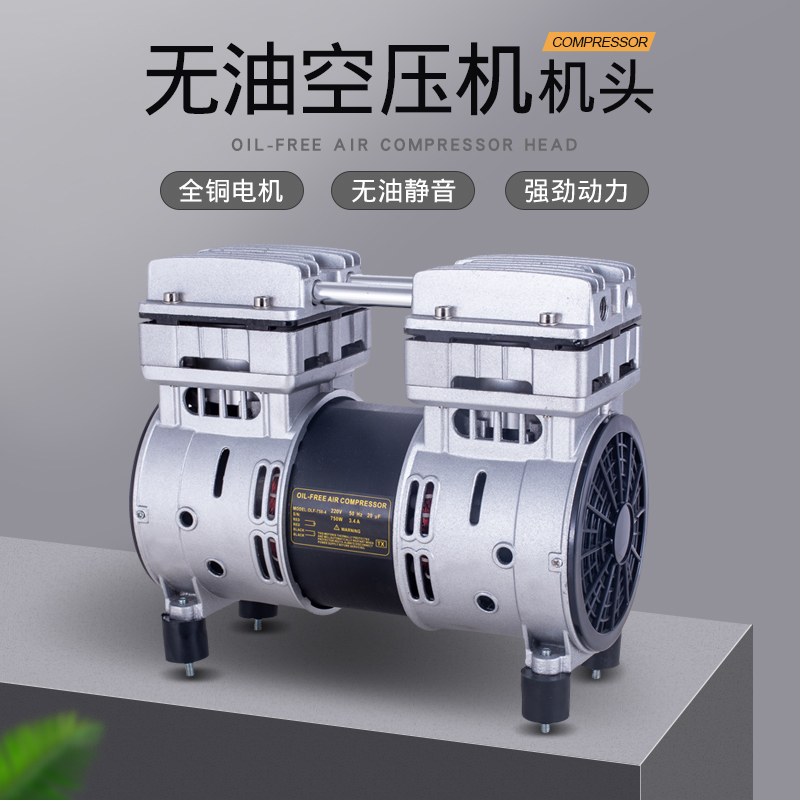 OTUS oil-free air compressor head silent air pump core 550W750 watt pure copper wire motor compressor pump head