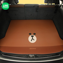 LINE Korean Bear Car Customized Cartoon Trunk Mat Suitable for Mercedes-Benz BMW Audi Volkswagen and other trunk mats