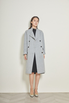 Pure customer orders Cashmere wool wool coat girl double - sided cashmere wool coat medium long