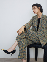 Early spring 2023 retro - tide LP silk wool high - sensory tube casual pants loose pants girl