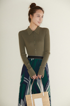 Ingenuity pure temperament age-reducing French collar pit slim thin pure silk long sleeve jacket knitted cardigan women