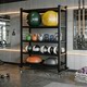 Wheeled Gym Equipment Storage Rack for Kettlebells, Dumbbells, Yoga Gear, and Sports Equipment