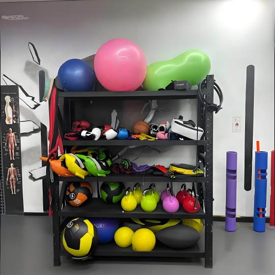 Gym Equipment Storage Rack, Multi-Functional Personal Training Tools, Yoga Mat Supplies, Sports Equipment Storage Rack
