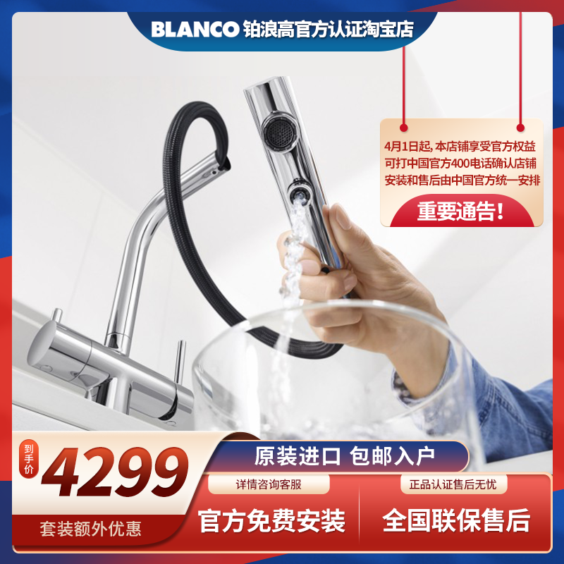 Domestic spot Blanco Platinum Wave High Purification Kitchen Faucet FONTAS-S Double Outlet Faucet 525200