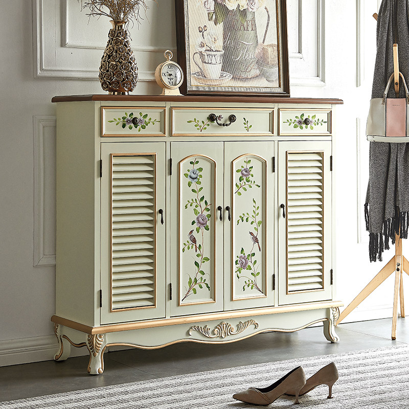 American shoe cabinet home door multi-functional art porch cabinet living room opposite door storage cabinet