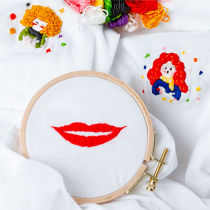 Same color number 50 color cross stitch embroidery thread diy material bag embroidery handmade new embroidery fixed ring lipstick t-shirt