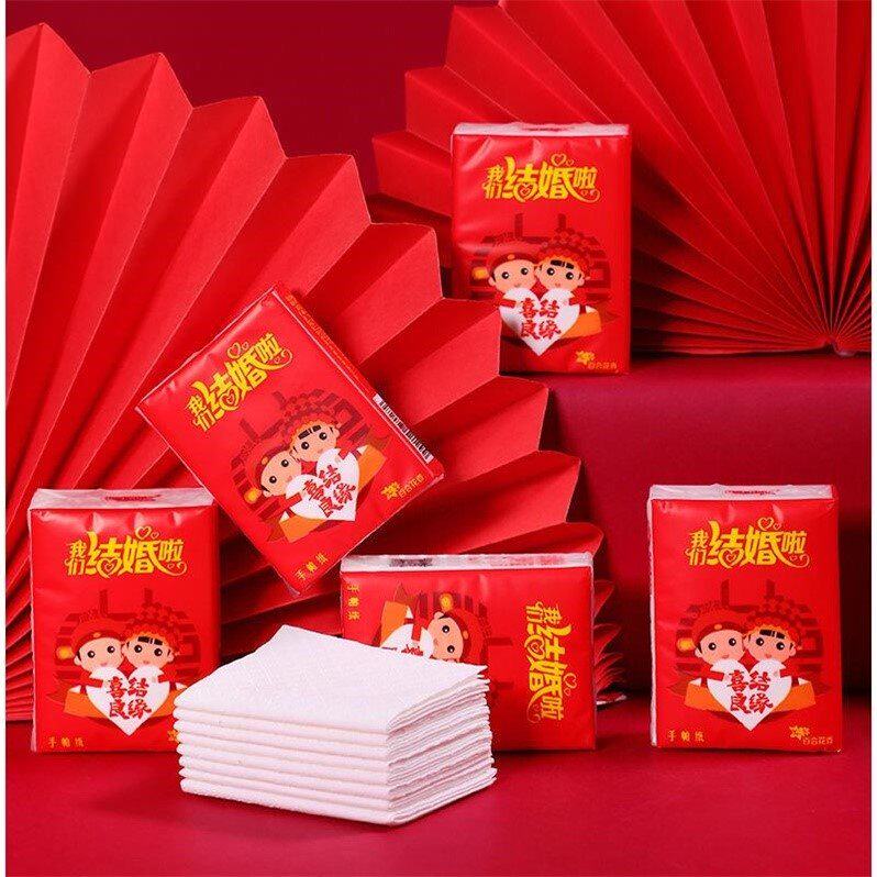 Paper Handkerchief Wedding Napkins Aperitif Aperitif Wedding Party Wedding Party Wedding Party Wedding Party Bag of Lily Flowers DOUBLE LAYER MINI