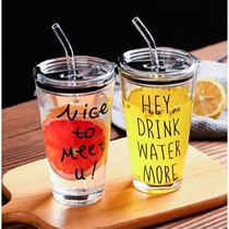 Net red suction cup adult creative trend office water Cup girl cute home with scale glass cup
