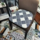 Phong cách Nhật Bản cotton và vải lanh đệm ghế ăn đệm Bắc Âu rắn gỗ ghế ghế đệm hình móng ngựa bốn mùa thoáng khí cotton và lanh ghế đệm - Ghế đệm / đệm Sofa