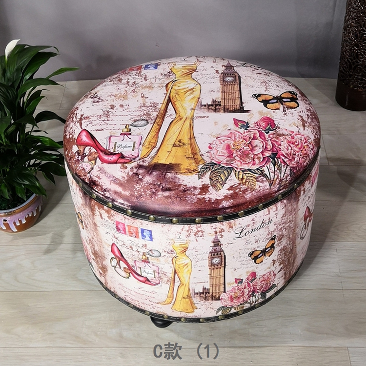 nước Mỹ để làm cũ retro gió công nghiệp thấp phân lối phân thay đổi giày của mình và Ghế nhà trang trí mềm - Cái ghế sofa da bò