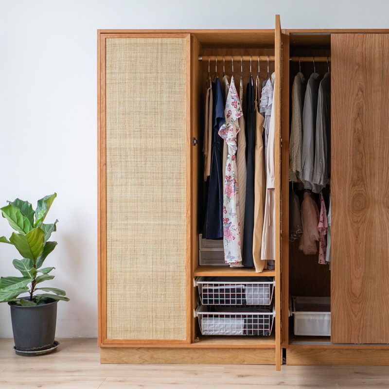 No Same-day Style Minimalist Wardrobe Home Bedroom Storage Containing Cabinet Woody Children Vines Breathable Closet-Taobao