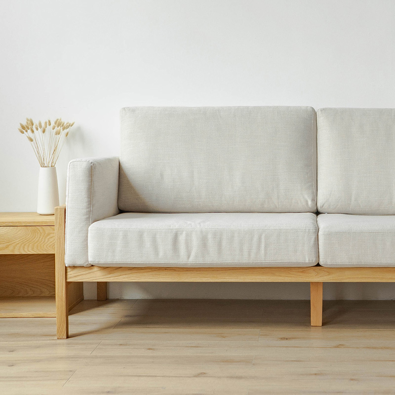 No All Solid Wood Sofa Nordic Small White Oak Sofa Combination Modern Simple Japanese Living Room Furniture