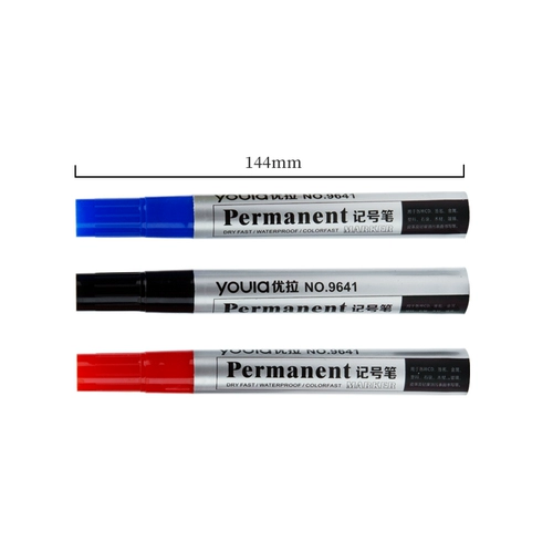 Youra Big Pen Oil Non -Fading Color Mark Pen Black Студенты с грубыми царапинами на ключевой сингл и двойной головке, без цветной водонепроницаемой экспресс -доставки, маркерная ручка