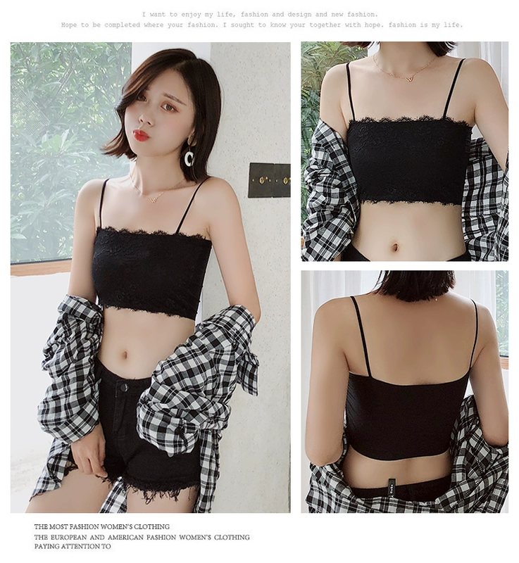 Thư ký 芮 丝 lụa băng ống gợi cảm hàng đầu chống bó ngực đồ lót đoạn ngắn chạm đáy với một miếng đệm ngực nữ