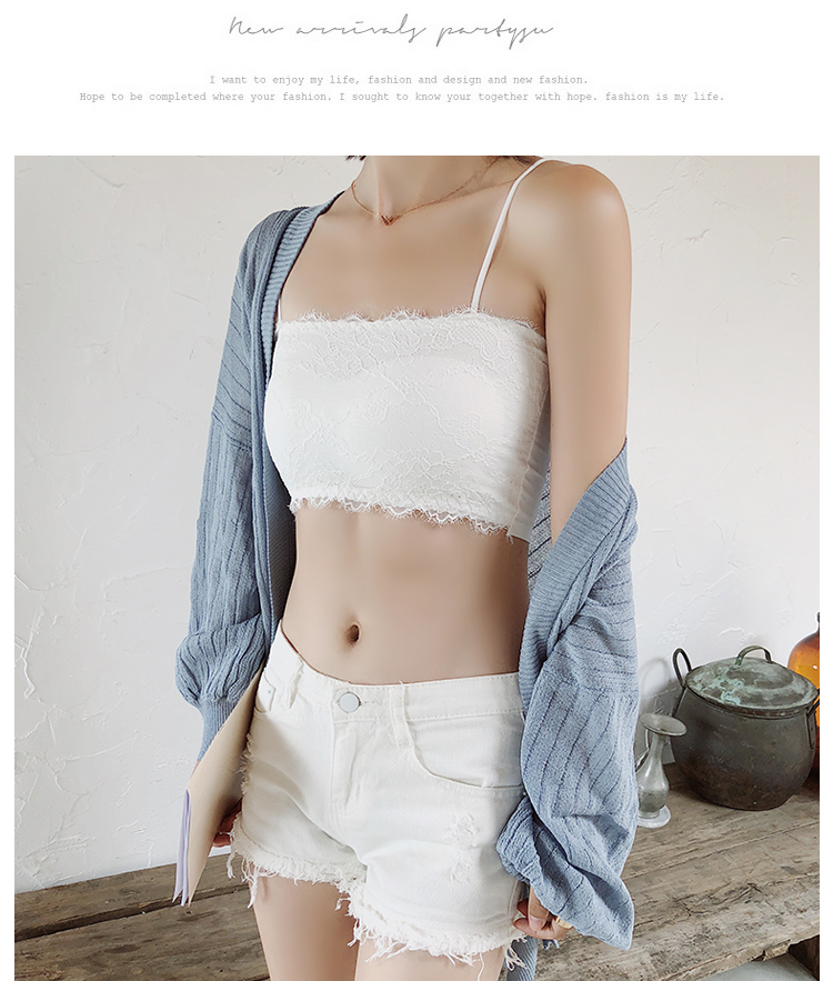 Thư ký 芮 丝 lụa băng ống gợi cảm hàng đầu chống bó ngực đồ lót đoạn ngắn chạm đáy với một miếng đệm ngực nữ áo lót 2 dây