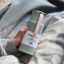 Female simple cleaning girl gift Korean version of premium thermos cup female with cup lid men cross body water Cup Princess short