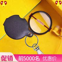 Folding portable HD Mini 10x Magnifying Glass with holster Elderly aging eye reading Reading reading newspaper Children