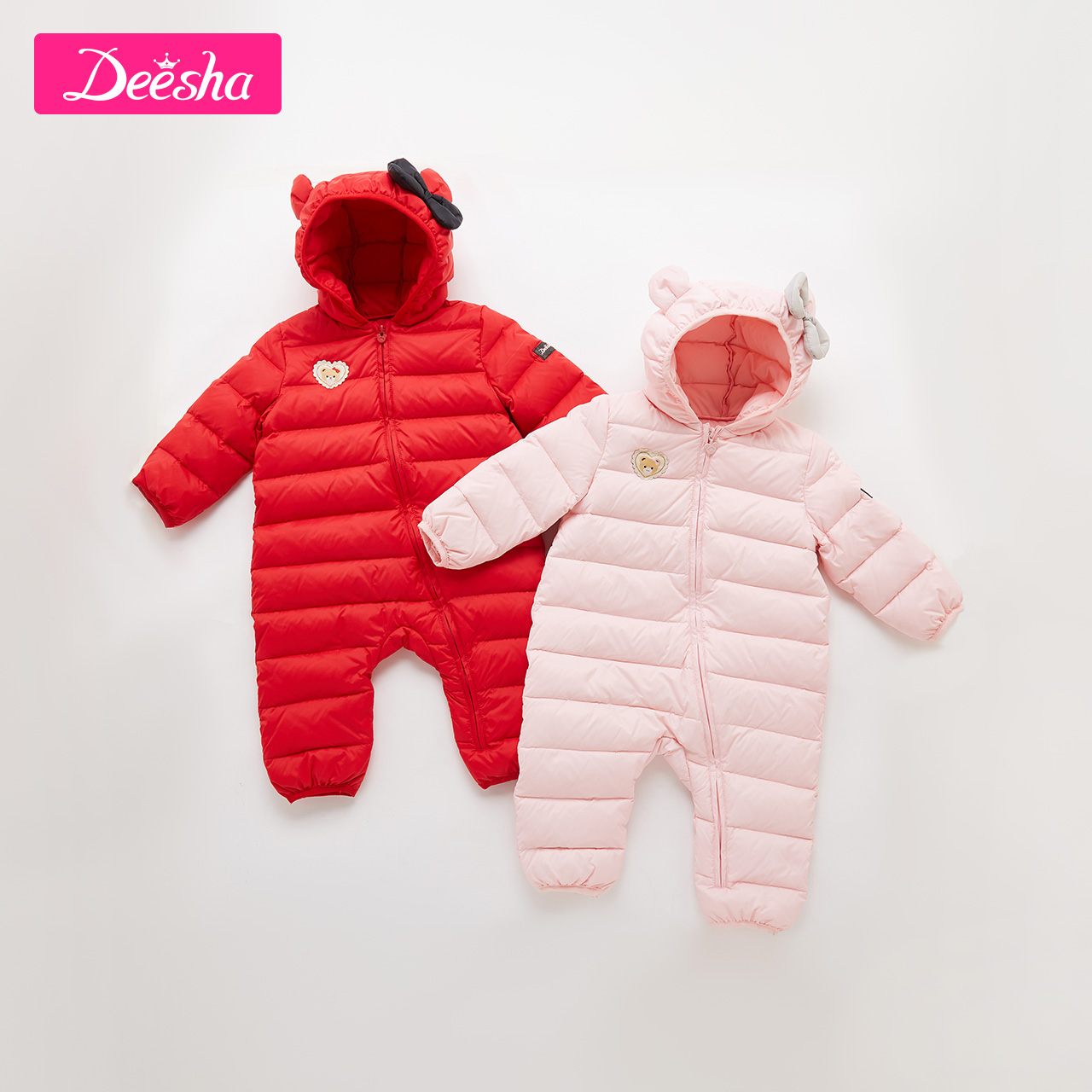 Desa Baby Baby Xuống Jacket 2019 Winter ngắn dính liền xuống áo khoác Baby Baby sơ sinh Air.