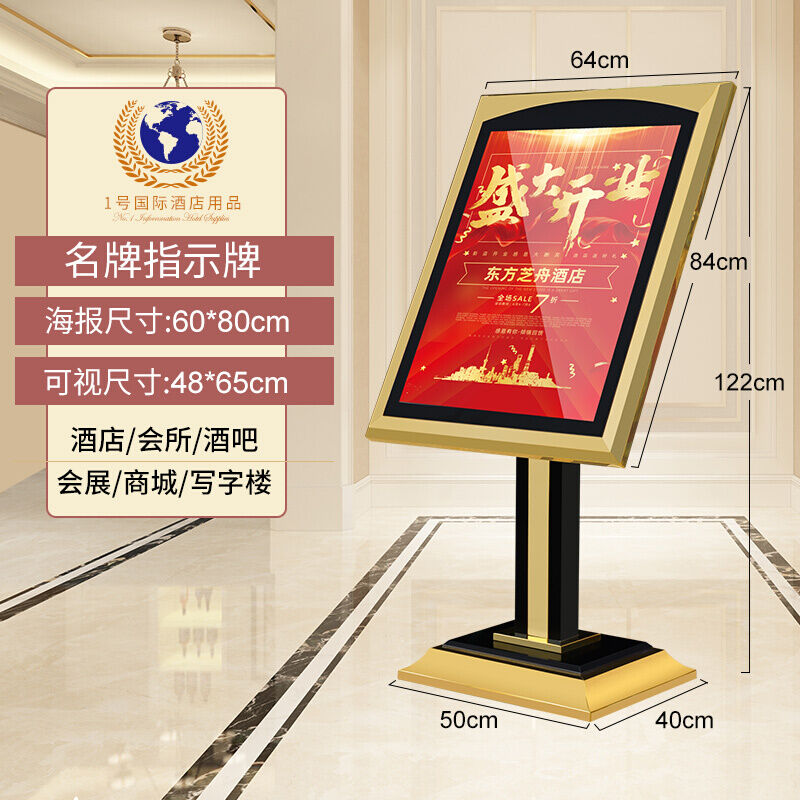 Greeting Cards Welcome Cards Hotel Lobby Water Card Greeting Cards Standing Signs Upright guide Stainless Steel-Taobao