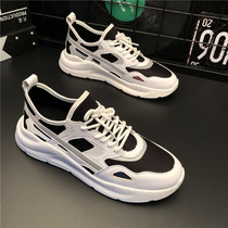 Shake-up fast hand Old Dad shoes net yarn One foot pedal breathable 100 hitch sneakers casual Korean version Trend light web face Shoe