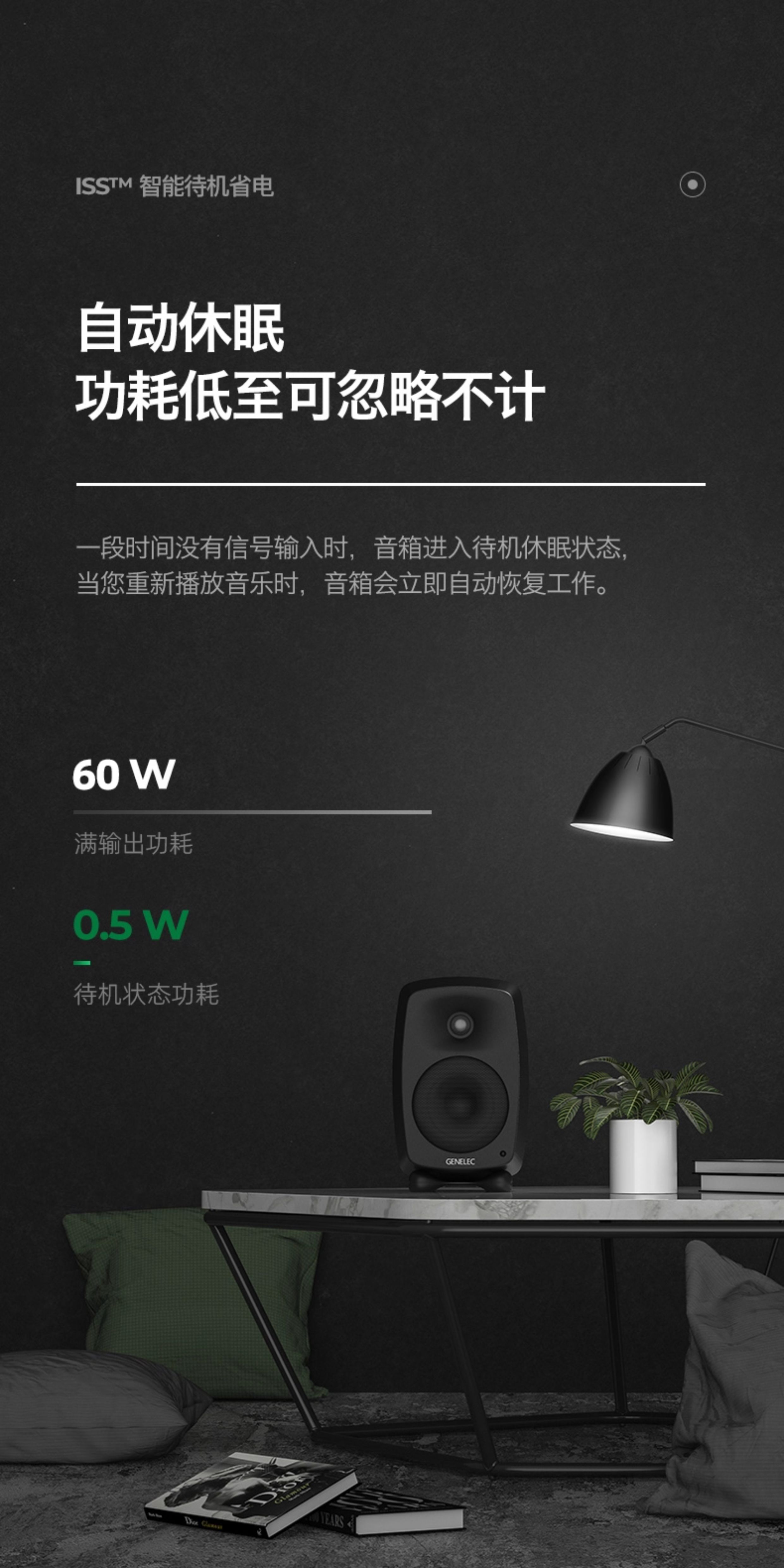 Genelec/真力 8010A 有源二分频专业监听音箱 3寸