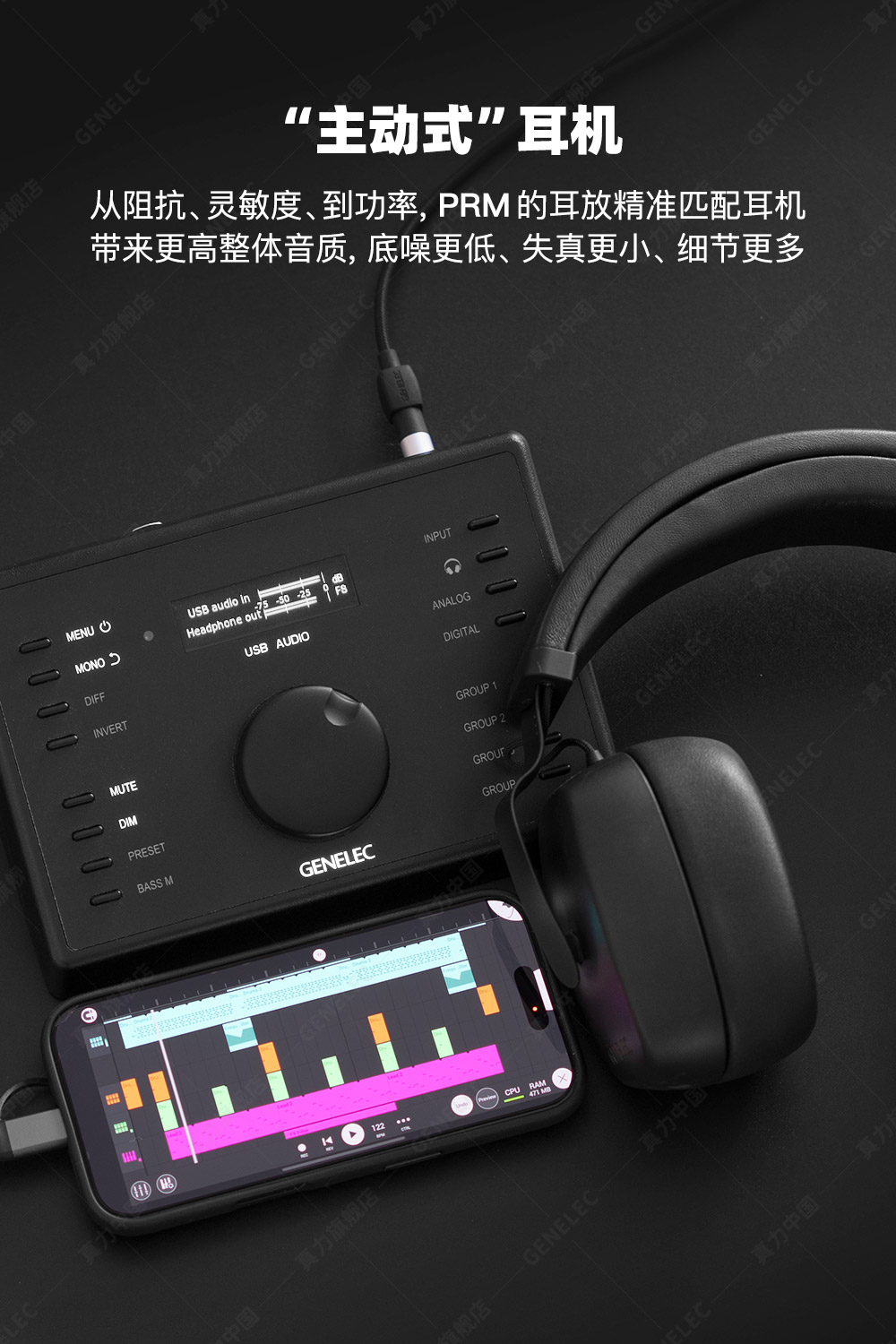 GENELEC/真力 UNIO PRM 8550A 个人参考监听系统 耳机