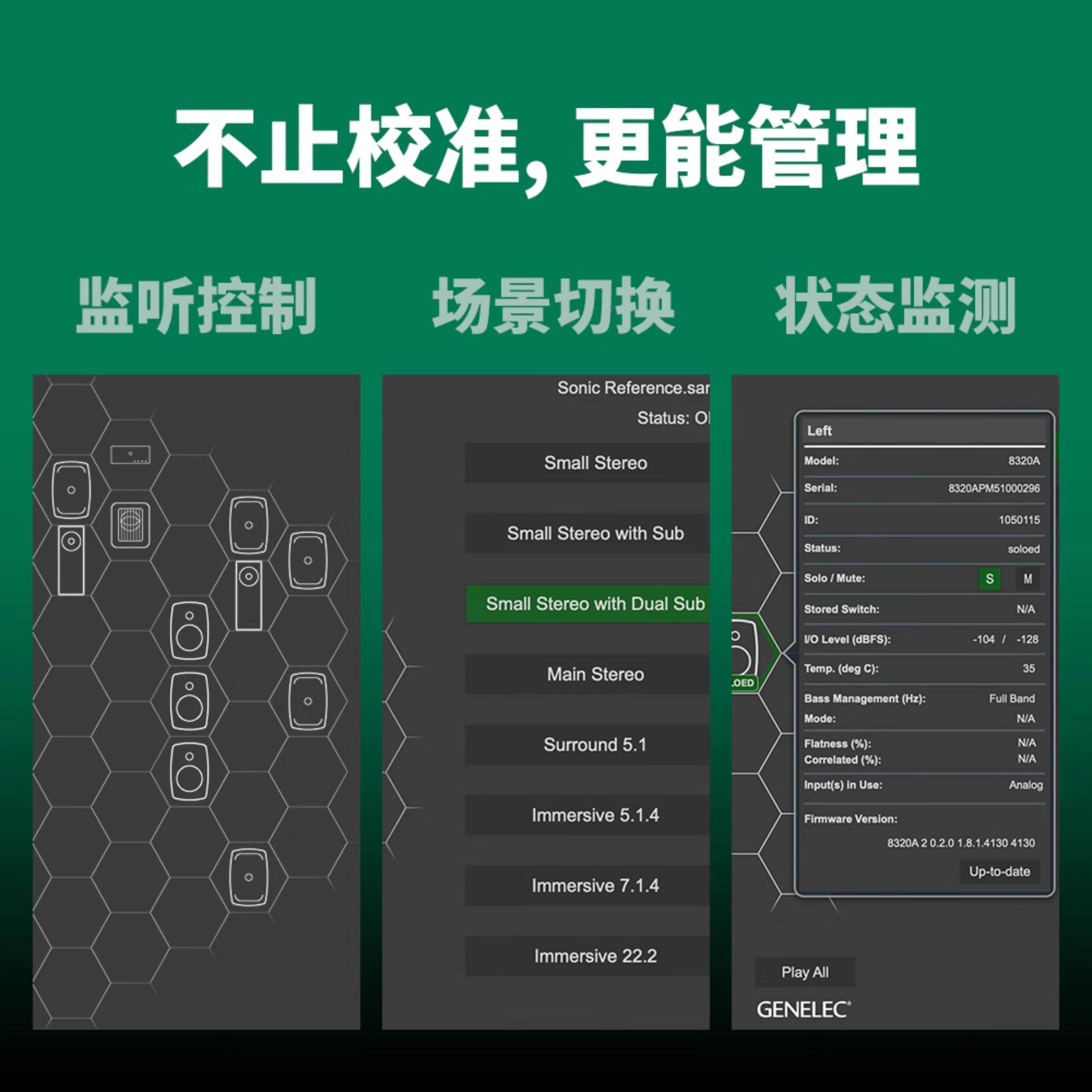 Genelec/真力 8320 智能有源专业监听音箱 SAM系列