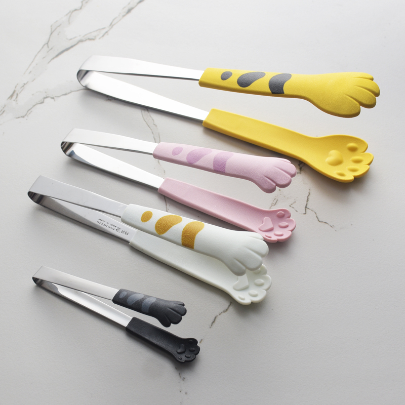 Cat Paw Creative Cute Food Tongs Salad Bread Tongs Fruit Anti-Scald Tongs Baby Food Dessert Snack Tongs Do Not Dirty Hands