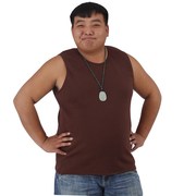 Big mens sân mỡ mùa đông ấm áp lỏng cà vạt quanh cổ áo có thể-vai cộng với nhung tăng vest nam chất béo đáy đang tăng.