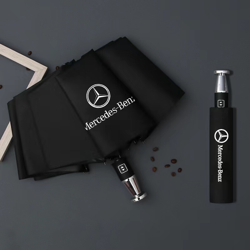 Mercedes-Benz E300L Folding Umbrella C260L Car-Mounted A200L Car Glc300L/Gle/Gla/E-Class Long-Handled Umbrella