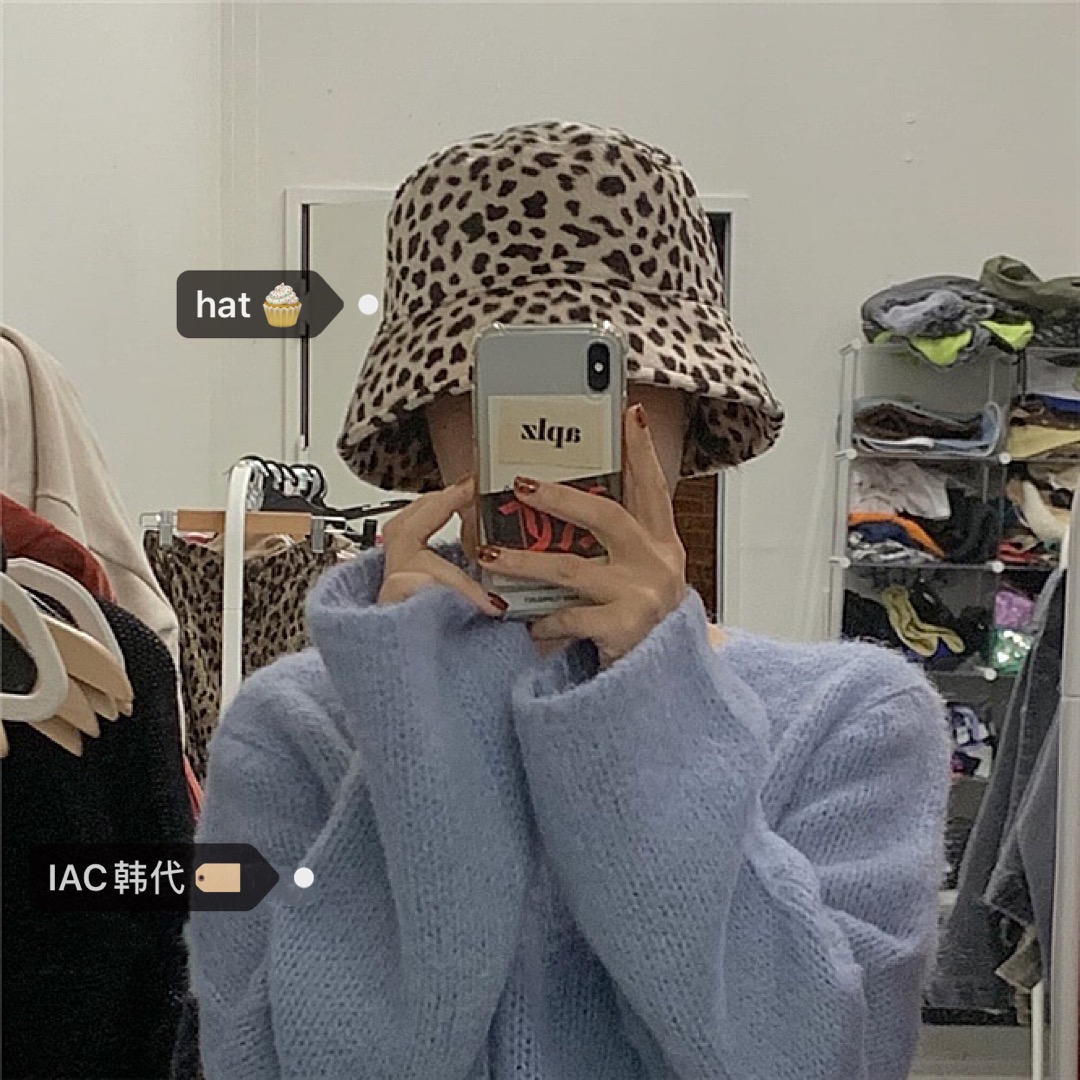 Feedback Autumn and Winter Seoul Single Product Plush Vintage Retro BAO WEN Basin Hat Bucket Hat = IAC Korean Generation