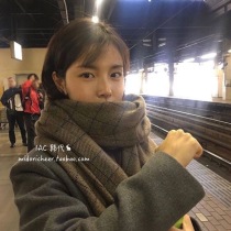 (Jiaying plaid short tassel temperament scarf) Imitation wool large number of wind=IAC Korean generation