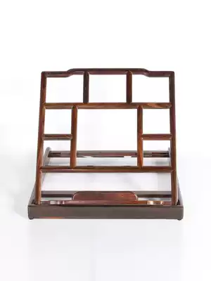 Redwood reading bracket big red sour branch to see bookshelf desktop shelf foldable solid wood copybook shelf adult