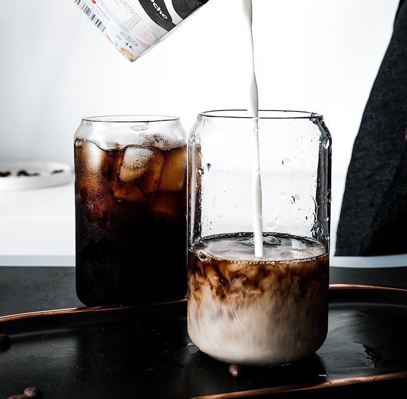 Coke Cup Creative Mesh Red Straw Style Hot Pin Tea Cup Large Capacity Explosion Proof Pop Can Styling Glass Water Glass