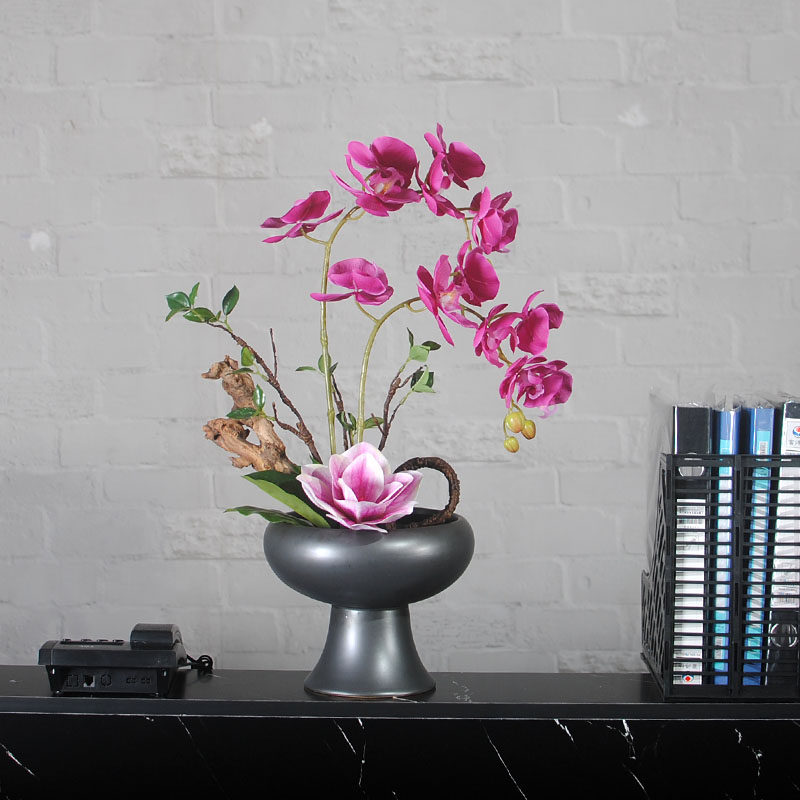 Emulated flower high-quality wet sensation Butterfly Lampu moisturizing hand fake flower flower arrangement New Chinese flower art home decoration flower