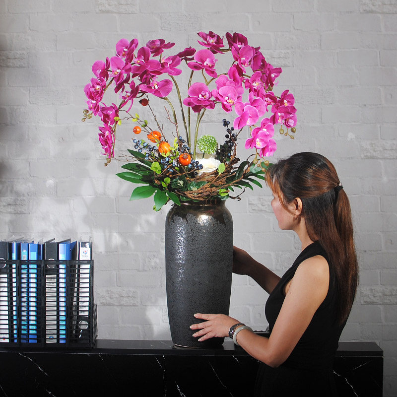 Wet Sensation Emulation Flower butterfly Lan storefront shop front decoration Fake Flower Living Room Furnishing Flowers hotel Anti-real flower flower arrangement