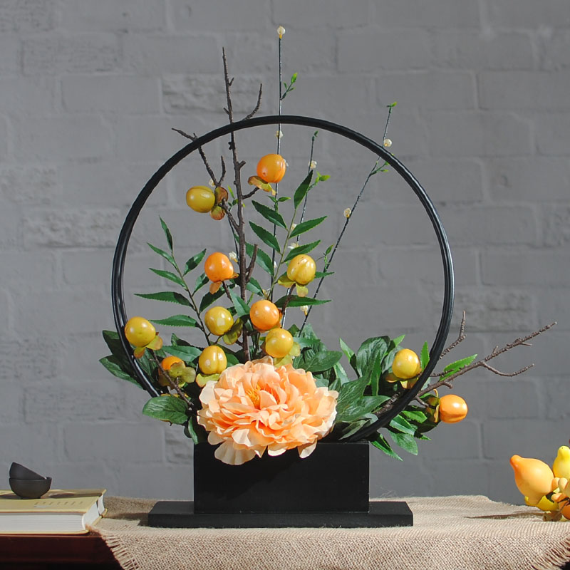 one thousand Sail Plums New Chinese Floral Persimmon Fruit Flower Arrangement Representative Event Liyi Living-room Peony Simulation Flower Bedroom Fake Flowers