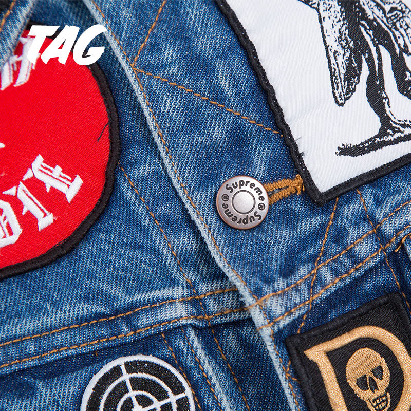 supreme patch denim jacket