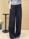 Khaki Casual Pants Women's Spring and Autumn 2026 Spring and Autumn New Old Money Style Drapey Wide-Leg Scimitar Pants