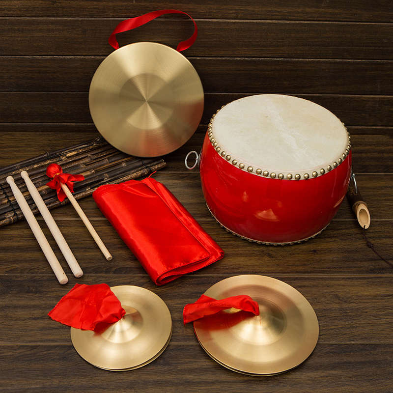 Three sentences and a half props set gongs and drums cymbals kindergarten gongs and drums musical instruments copper cymbals adult big occasion children's small toys