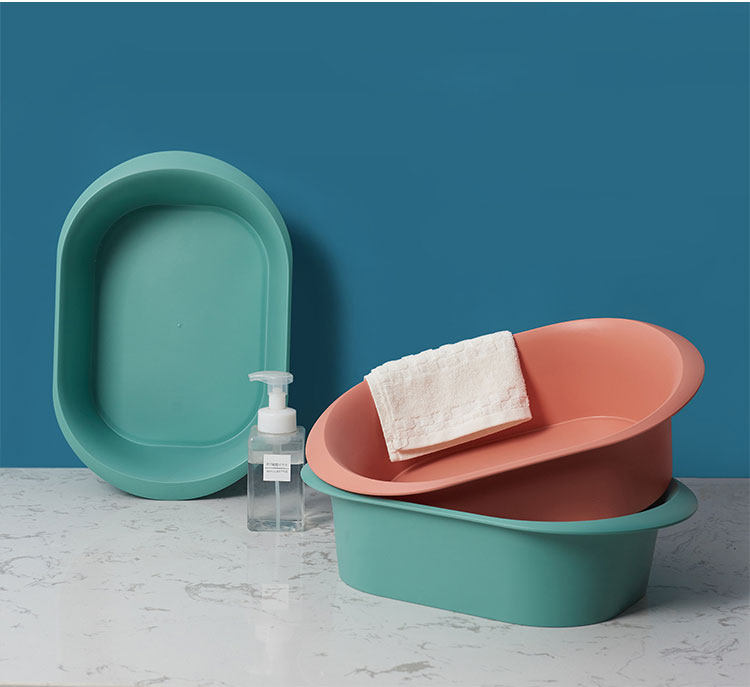 Plastic washbasin home large thick baby small noodle laundry clothes basin student dormitory washbasin foot washbasin