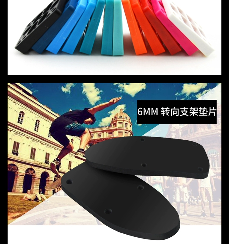 Ván trượt đệm đệm giảm xóc 6MM hình chữ nhật 8-12MM độ dốc khung lái tăng phụ kiện cao su - Trượt băng / Trượt / Thể thao mạo hiểm