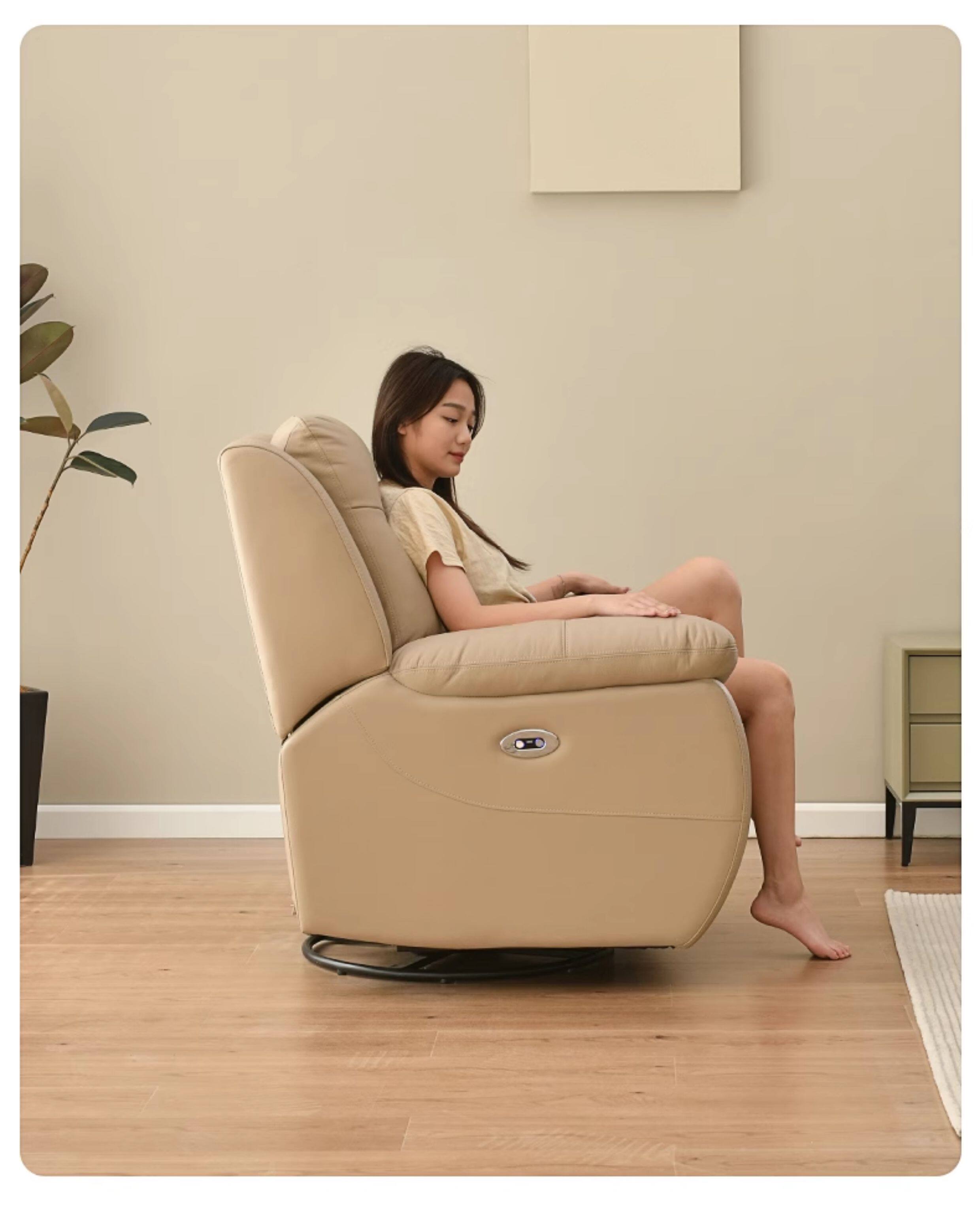 Функциональные диван 头等太空舱沙发休闲摇椅单人电动摇美甲按摩懒人多功能椅客厅真皮